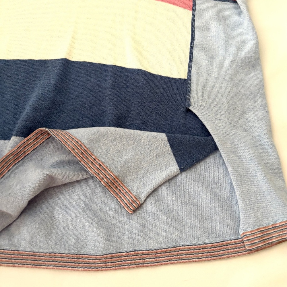 ZAKET & PLOVER Crew Neck Stripe Colorblock Cashmere Blend Sweater Womens Large - Picture 9 of 13